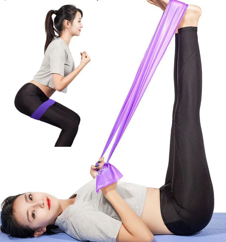 Yoga fitness resistance band, versatile, durable, strength training, flexibility, toning.